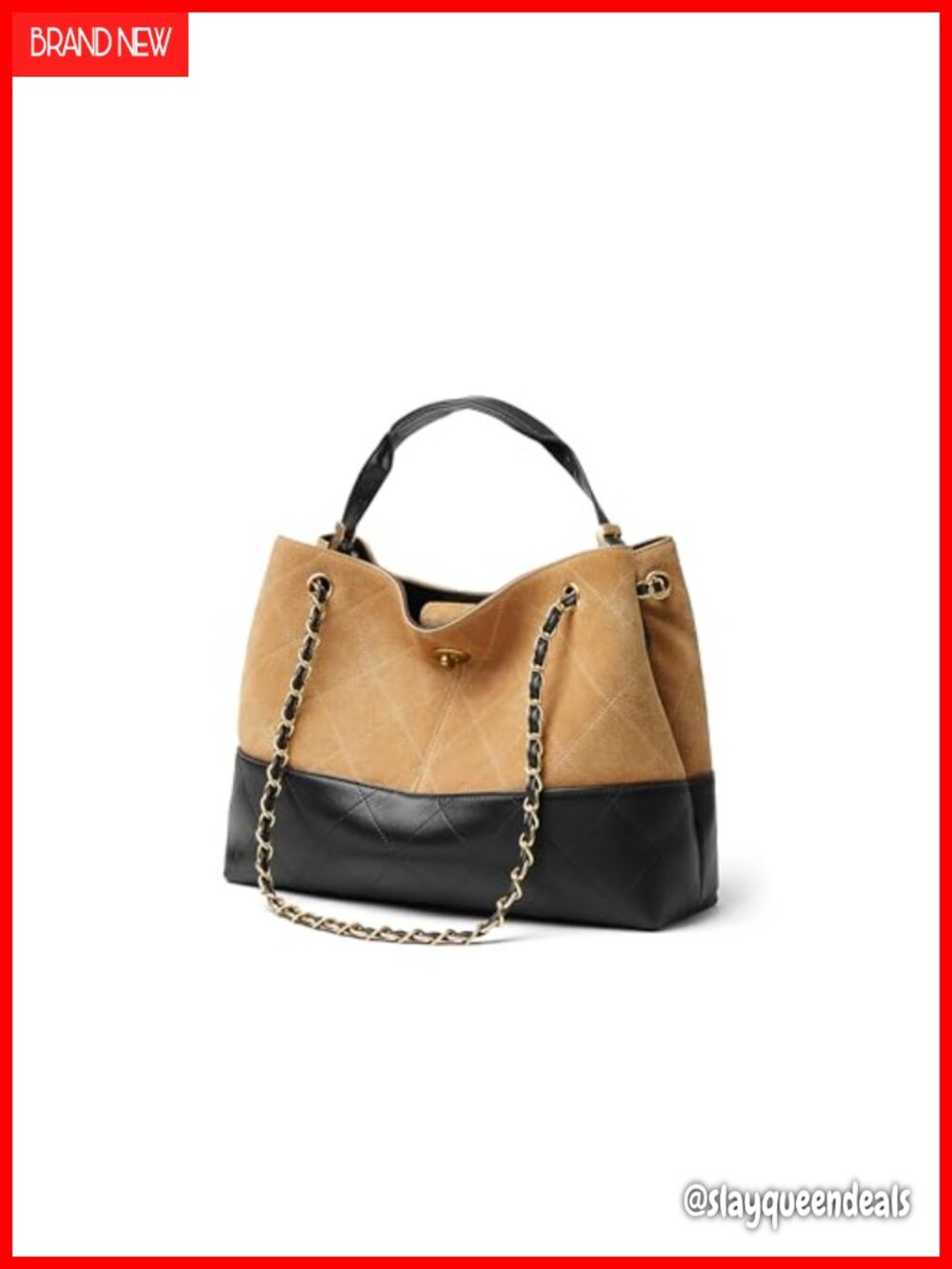 Designer Satchel Tote Bag for Women - Leather Handbag with Quilted Design